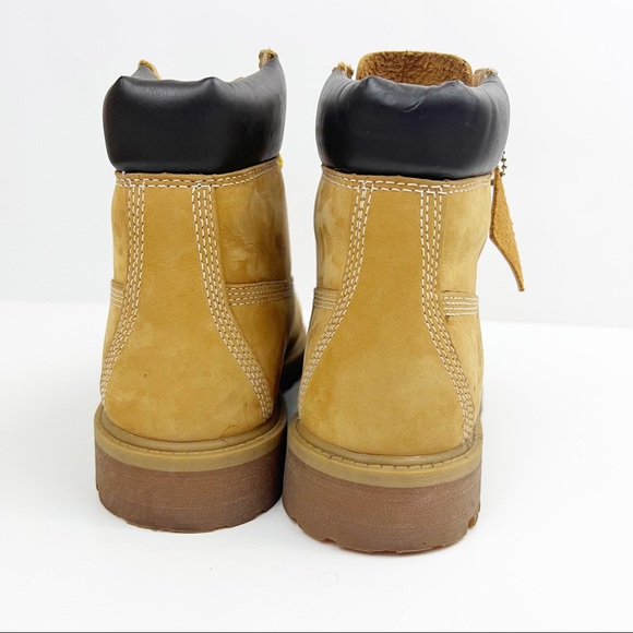 Timberland Junior Premium 6” Waterproof Boot Wheat Nubuck Size 5.5 - Picture 4 of 8